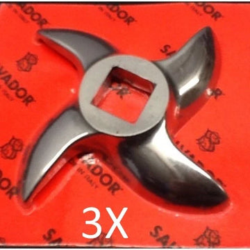 Mincer Blade No 22 Stainless Steel, Curved Edge Genuine Salvador X3