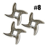3x Salvador Size 8 Meat Mincer Blade (No. 8) | Stainless Steel | Made in Italy