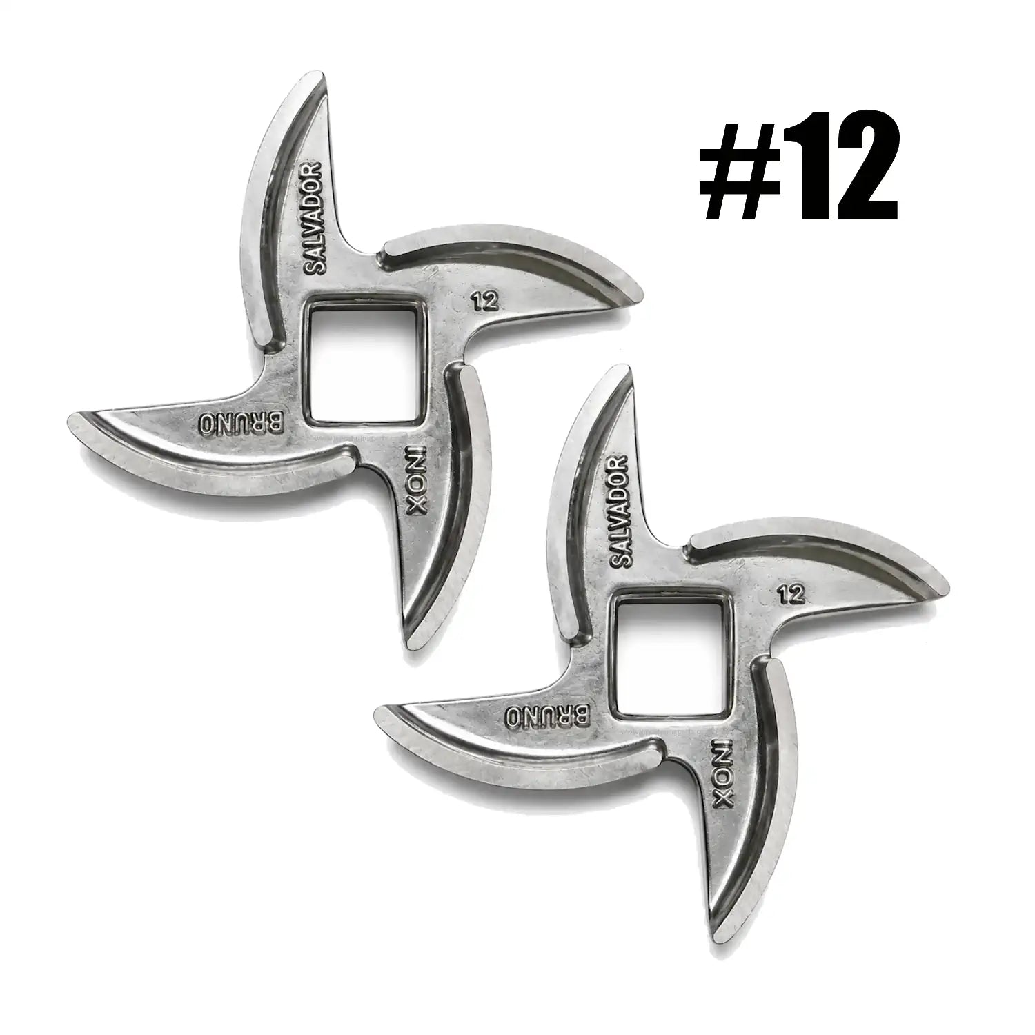 2x Salvador Size 12 Meat Mincer Blade (No. 12) | Stainless Steel | Made in Italy