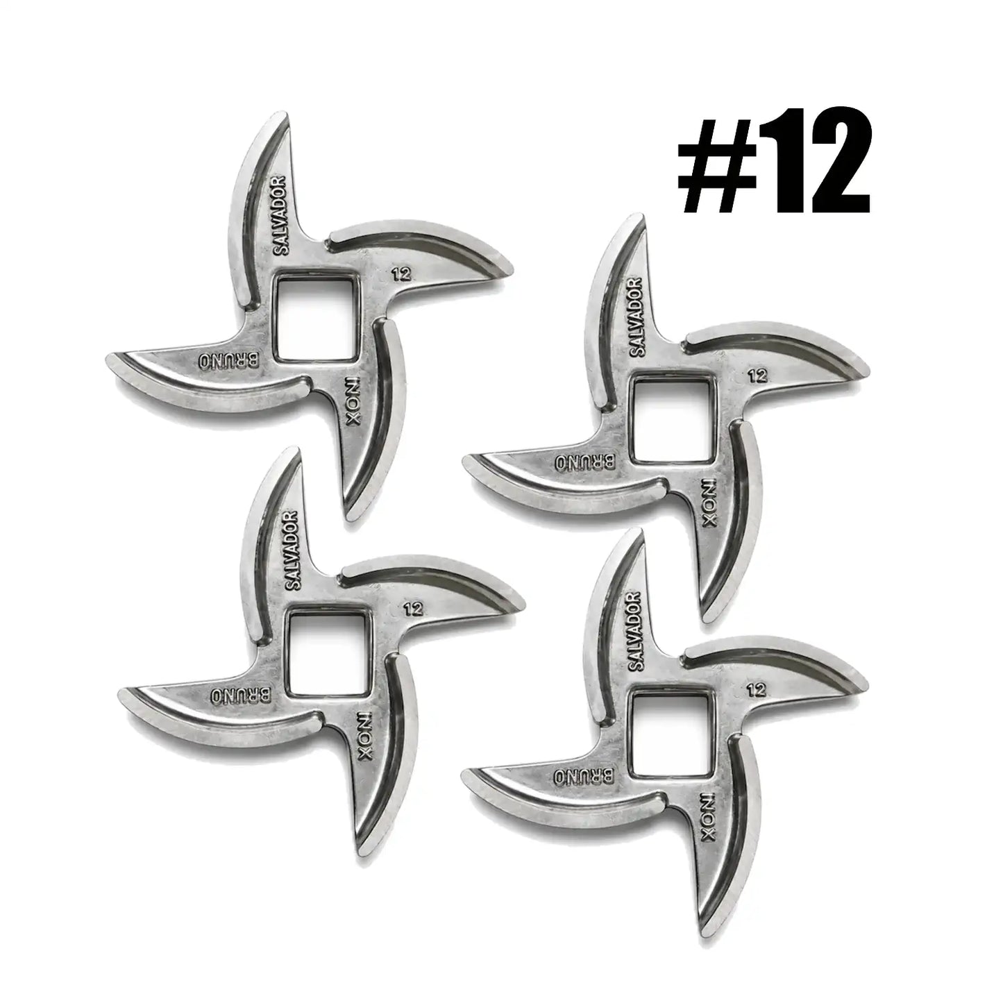 4x Salvador Size 12 Meat Mincer Blade (No. 12) | Stainless Steel | Made in Italy