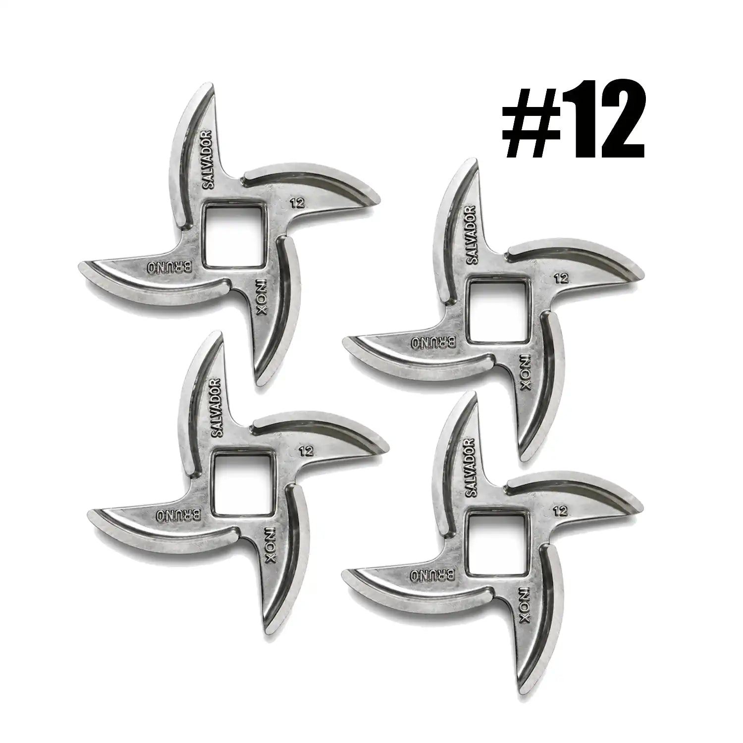 4x Salvador Size 12 Meat Mincer Blade (No. 12) | Stainless Steel | Made in Italy