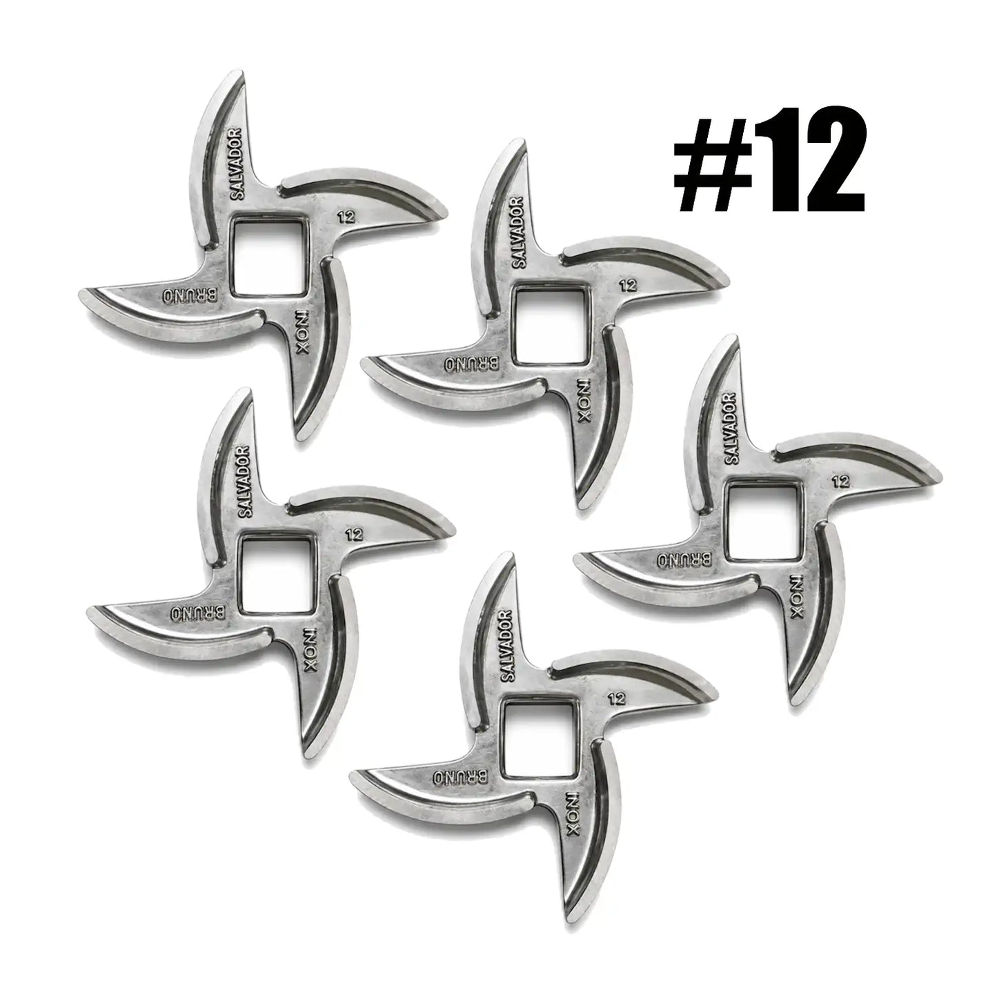 5x Salvador Size 12 Meat Mincer Blade (No. 12) | Stainless Steel | Made in Italy