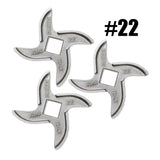 3x Salvador Size 22 Meat Mincer Blade (No. 22) | Stainless Steel | Made in Italy