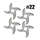 4x Salvador Size 22 Meat Mincer Blade (No. 22) | Stainless Steel | Made in Italy