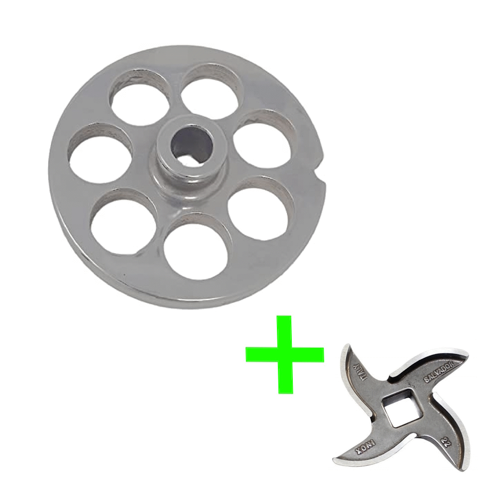 Salvador Bundle Mincer Plate Size 22 - (20mm) & Mincer Blade Size 22