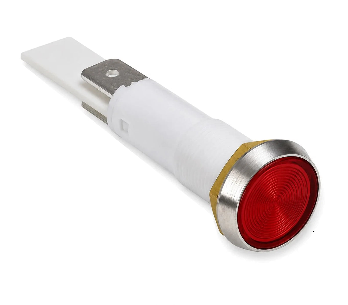 230V 240V Neon Indicator Light Red 10mm Flush Mount