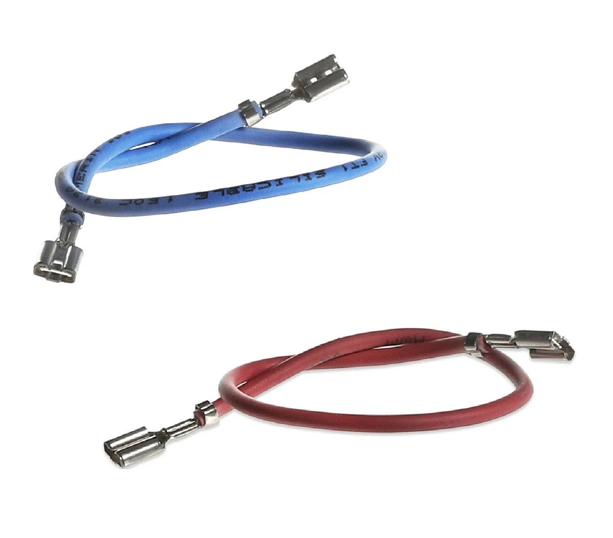 DUALIT TOASTER 240MM RED AND 250MM BLUE CABLES WIRE 6.3MM PUSH FIT SPADE