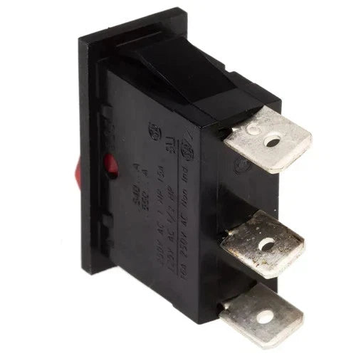 00033 GENUINE DUALIT 2 & 3 SLOT SELECTOR SWITCH 230 VOLT 3 PIN RED NEON ROCKER