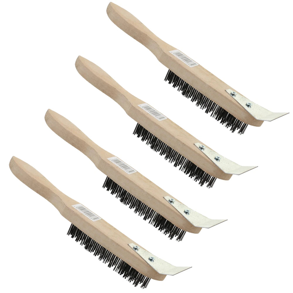 4x Heavy Duty Charcoal BBQ Cleaning Brush Archway Wire Grill Brush