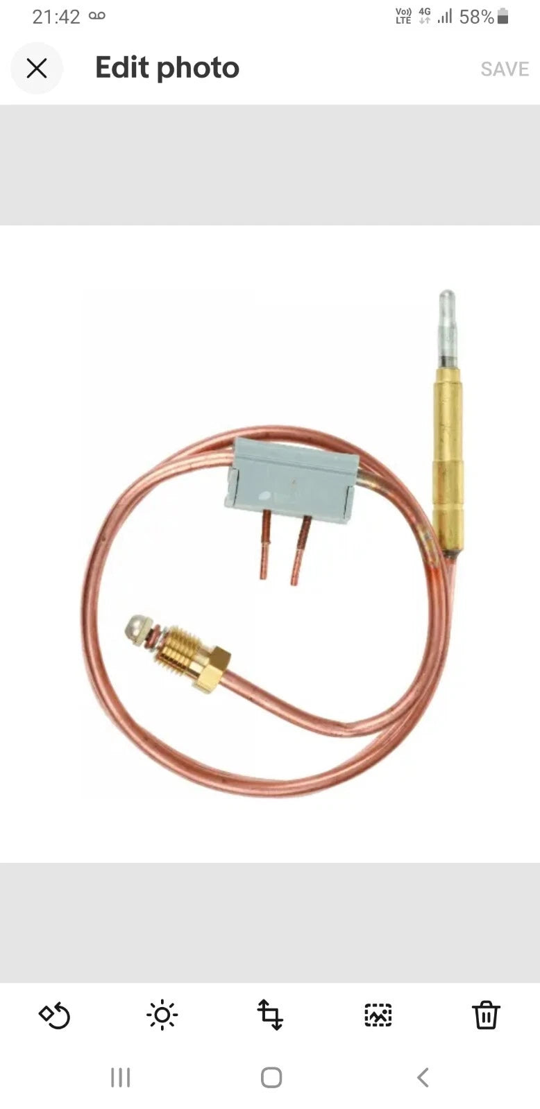 Baron Gas Fryer Thermocouple Interrupter Block 7Fri-G415, 7Fri-G610, 7Fri-G815