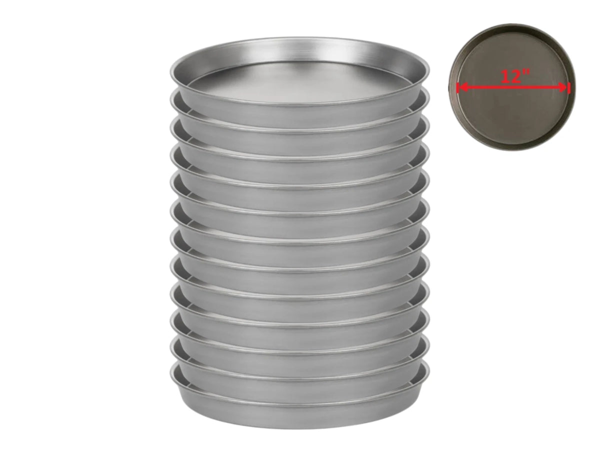 12 x 12" Pizza Pans | Made in the UK | 12 Inch Circle Round | 1.5" Deep