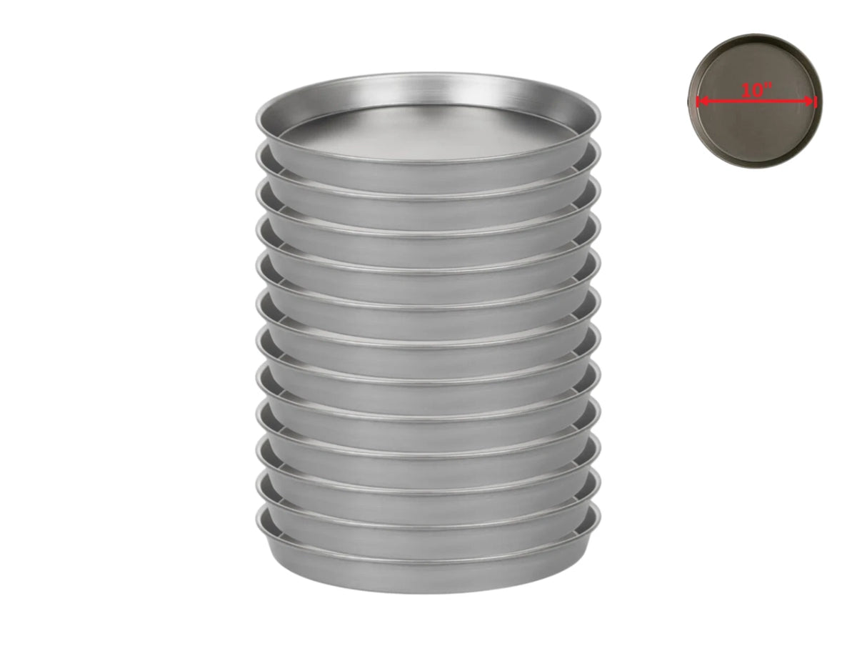 12 x 10" Pizza Pans | Made in the UK | 10 Inch Circle Round | 1.5" Deep