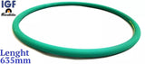 IGF 635mm - Short Green Drive Belt For Pizza Dough Roller Stretcher B40, L40